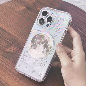 Clear Moon Design Phone Case